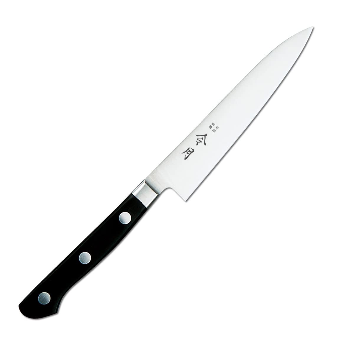 Fuji Cutlery Reizuki Petty Knife with Mouthpiece, 130mm, Stainless Steel, Black,