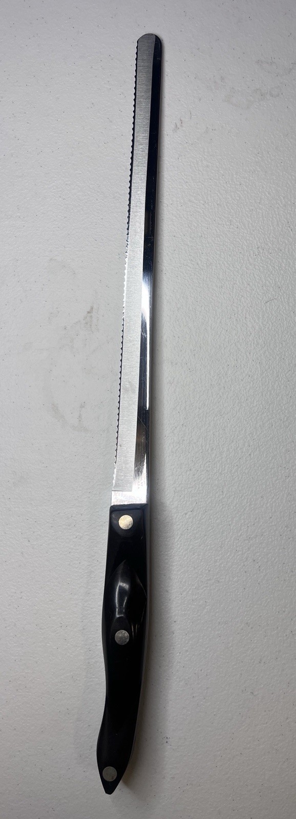Cutco 1724 KJ 9-3/4″ Serrated Bread Knife Stainless Blade Brown Swirl Handle USA