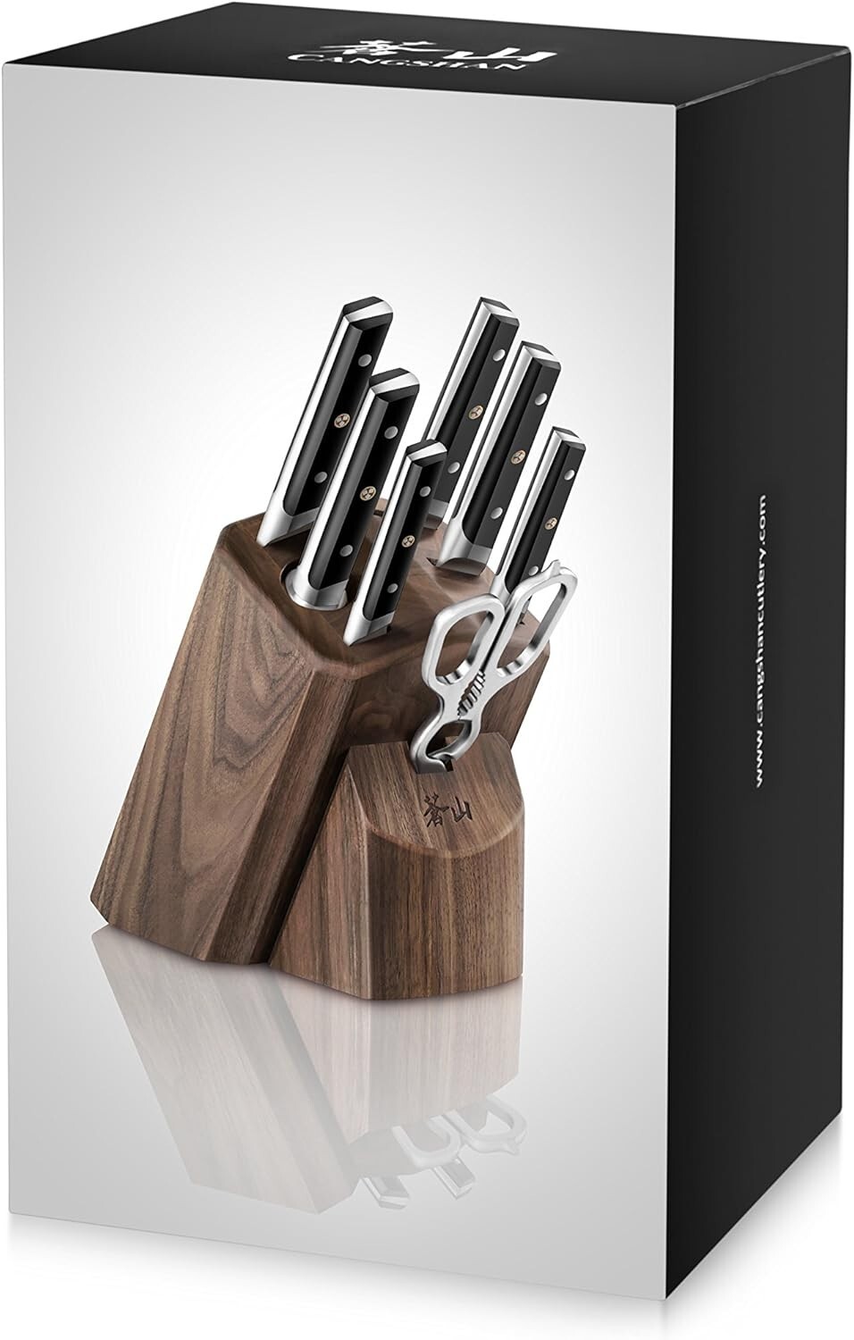 Cangshan TC Series 1021219 Swedish 14C28N Steel Forged 8-Piece Knife Block Set!!