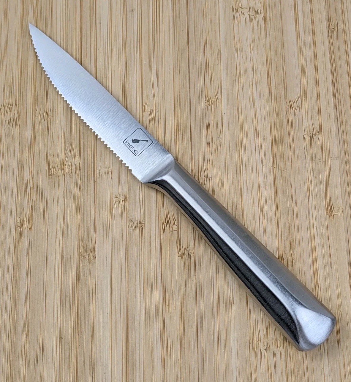 imarku 4.5-in Serrated STEAK Knife, KATANA Series K19, FORGED Stainless Blade