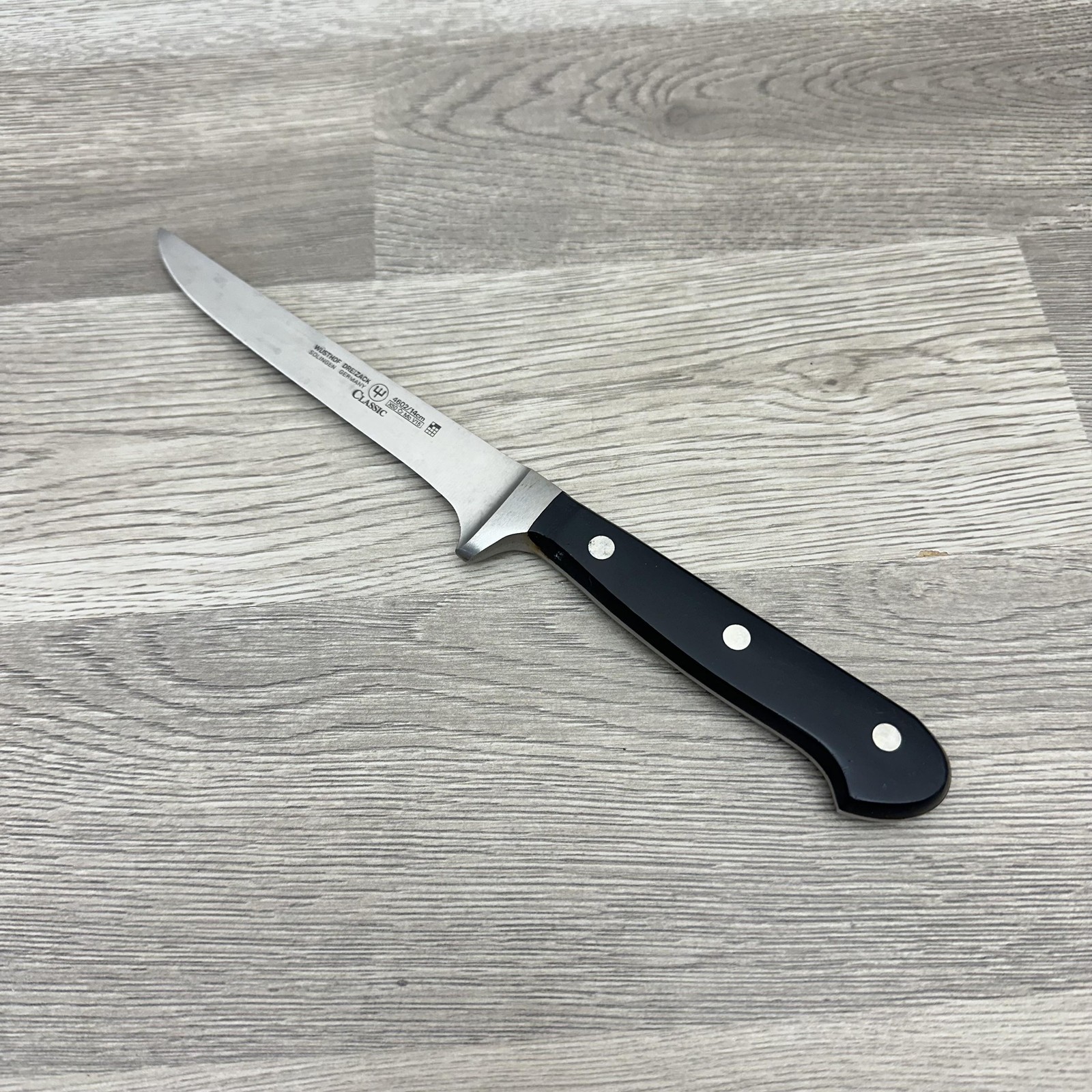 Wusthof Classic 4602/14cm Boning Knife Black Handle Stainless Steel Germany