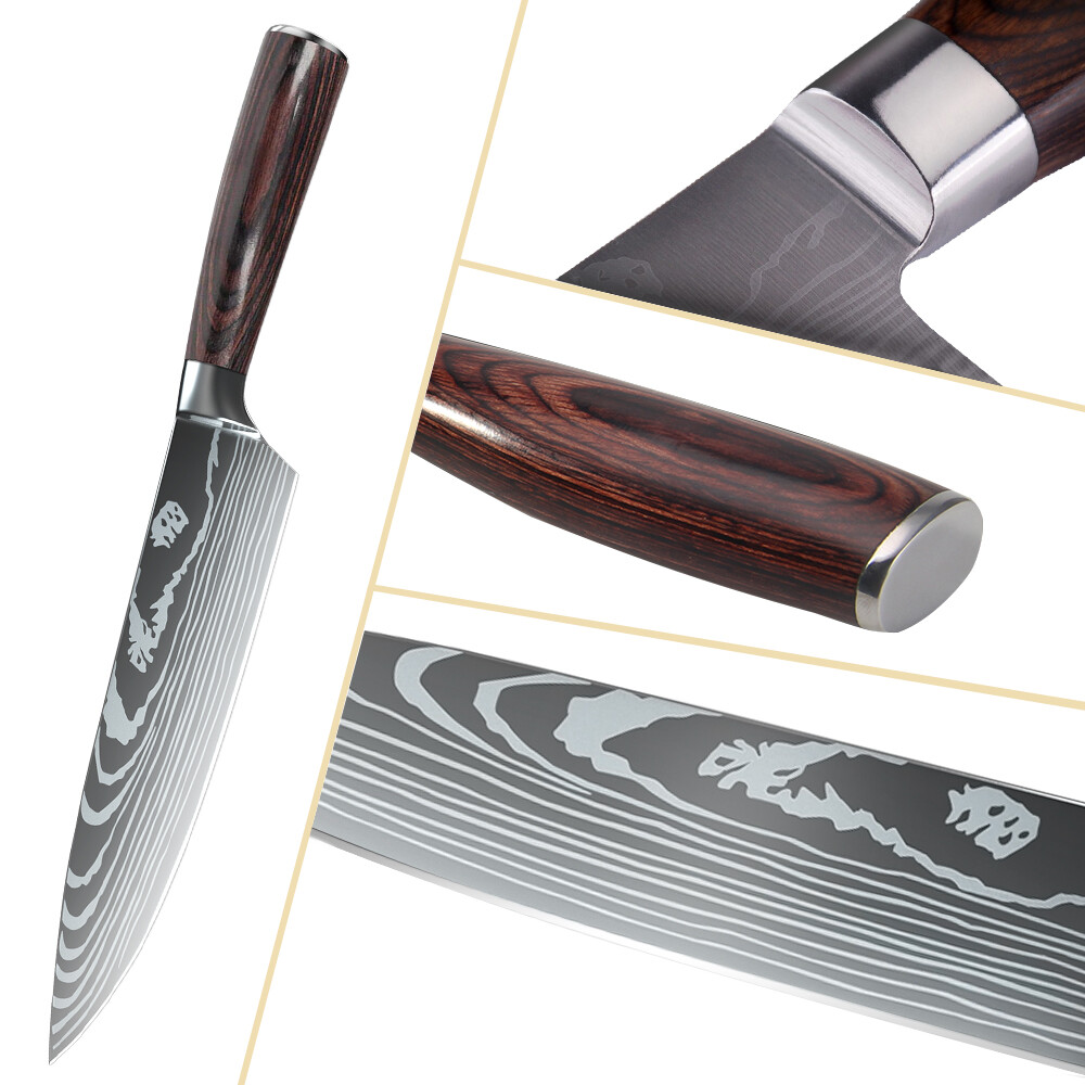 Kitchen Knife Set 5Piece Stainless Steel Professional Chef Knife Set Sharp Blade
