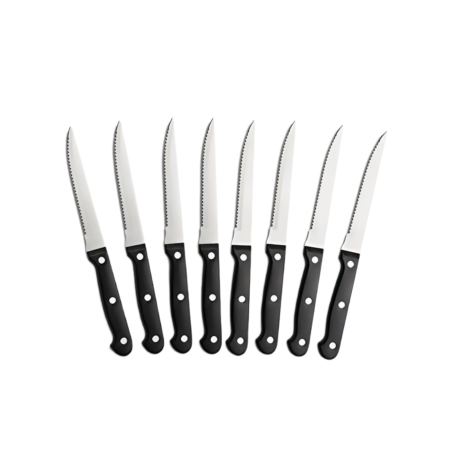 Stainless Steel Steak Knives Set Sharp Serrated Edge Dishwasher Safe Cutlery