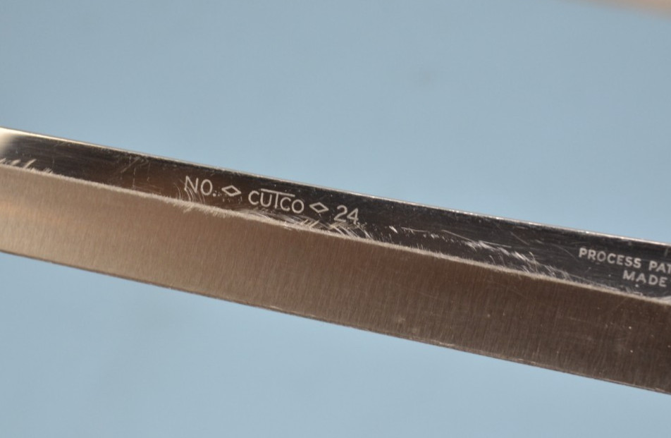Vintage Cutco No. 24 Bread Slicer Knife 10″ Blade Classic Brown Handle Made USA