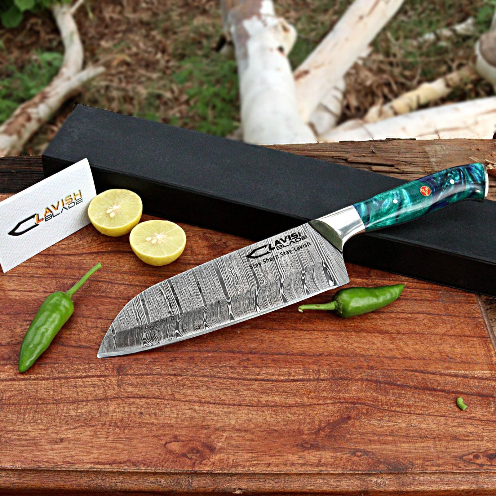 CUSTOM HANDMADE FORGED DAMASCUS STEEL CHEFS KNIFE KITCHEN KNIFE WITH GIFT BOX