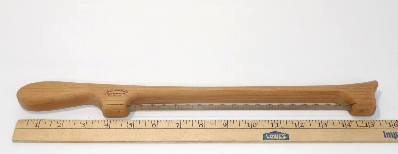 The Original Fiddle Bow Bread Knife (Cherry Right Hand) Never Needs Sharpening