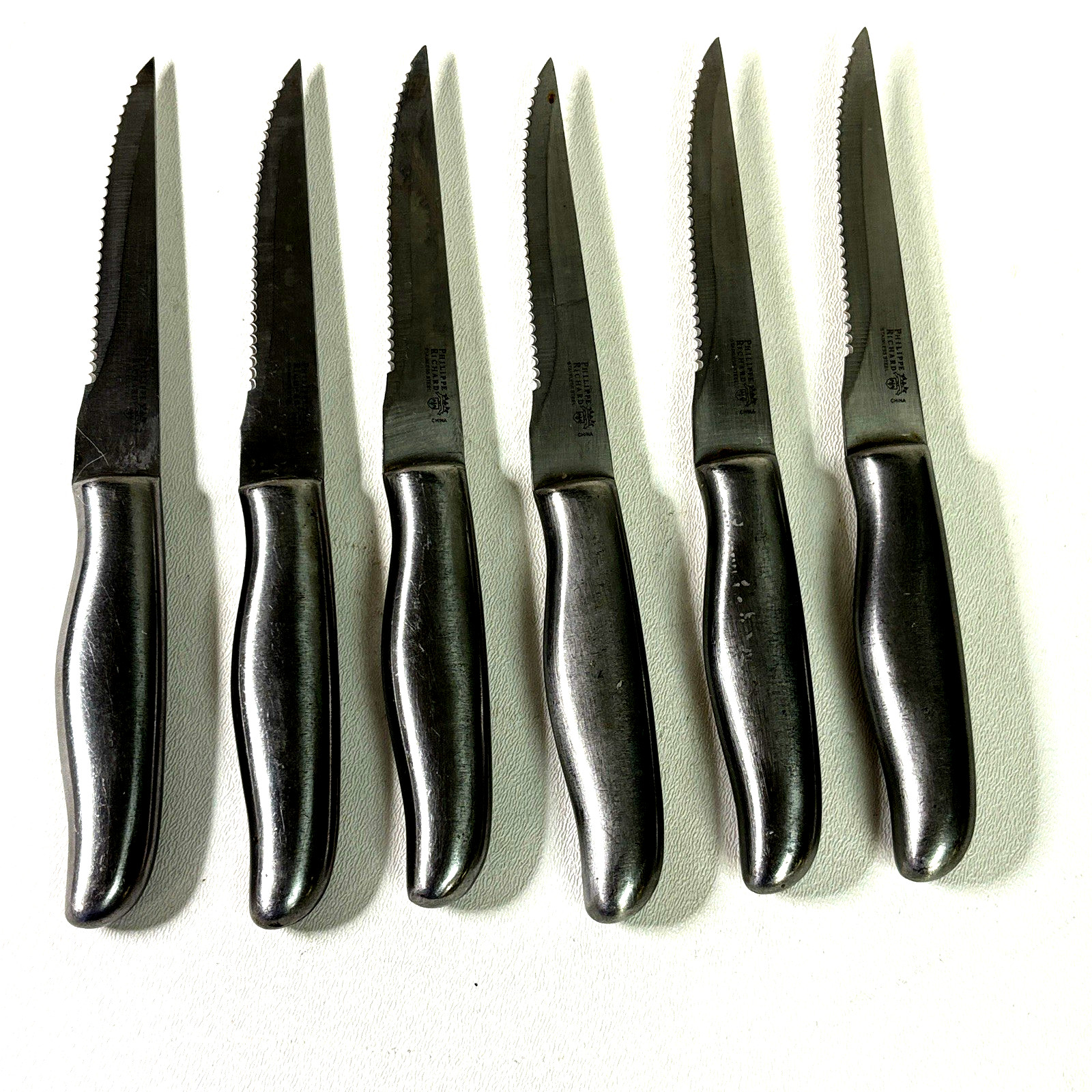 Philippe Richard Stainless Steel Serrated Steak Knife Set of 6