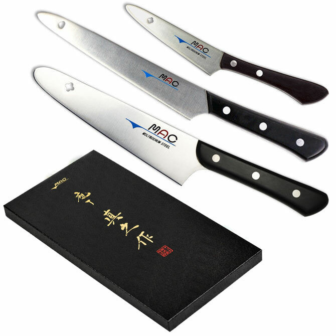 Japanese MAC GSP-31 Knife SET of 3 (UK-60, FK70, PK-40) Japanese Original Series