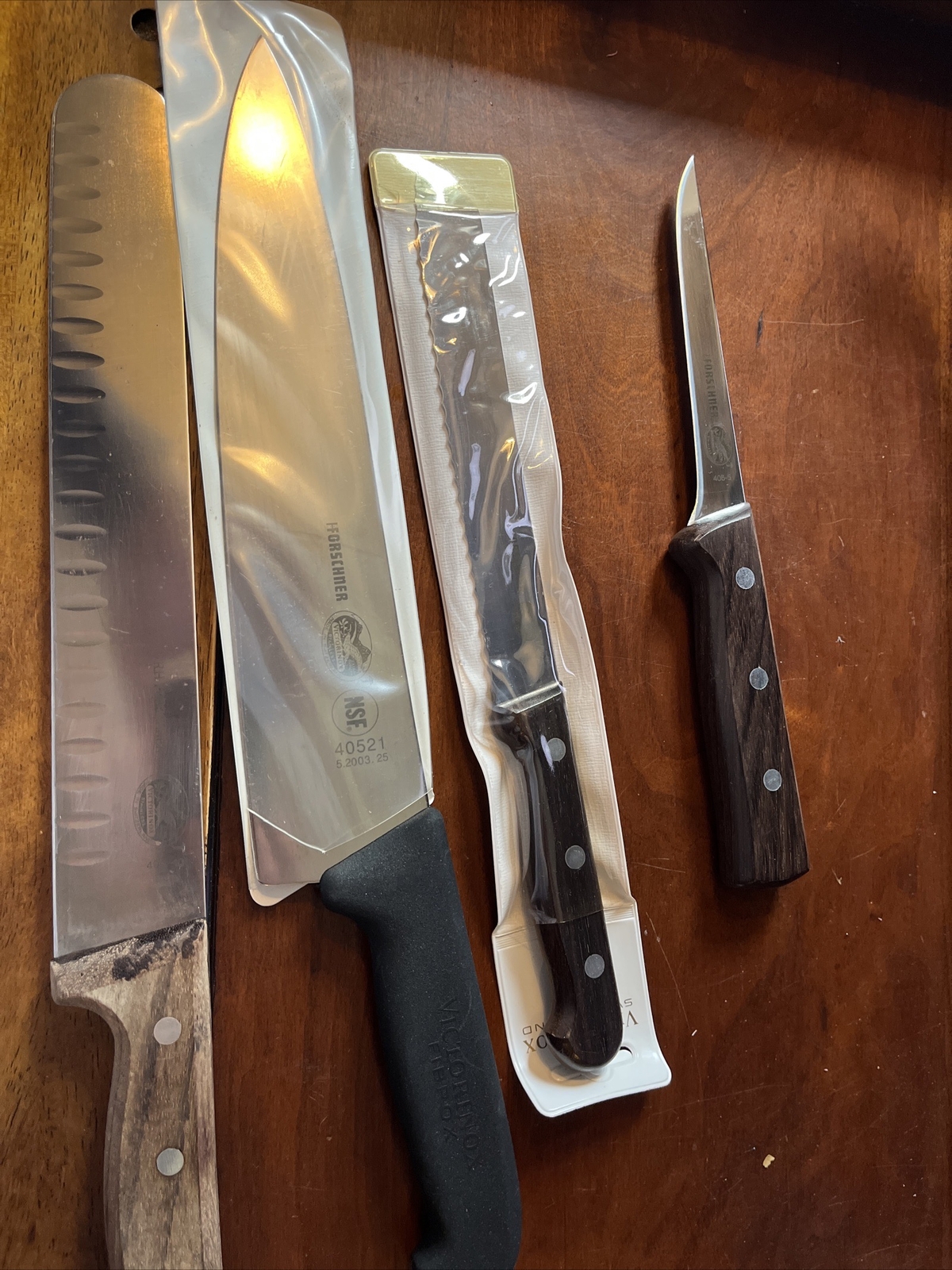 Lot of 4 Forschner Victorinox Knives Models 49010 40521 40048 4065 NICE SHARP!