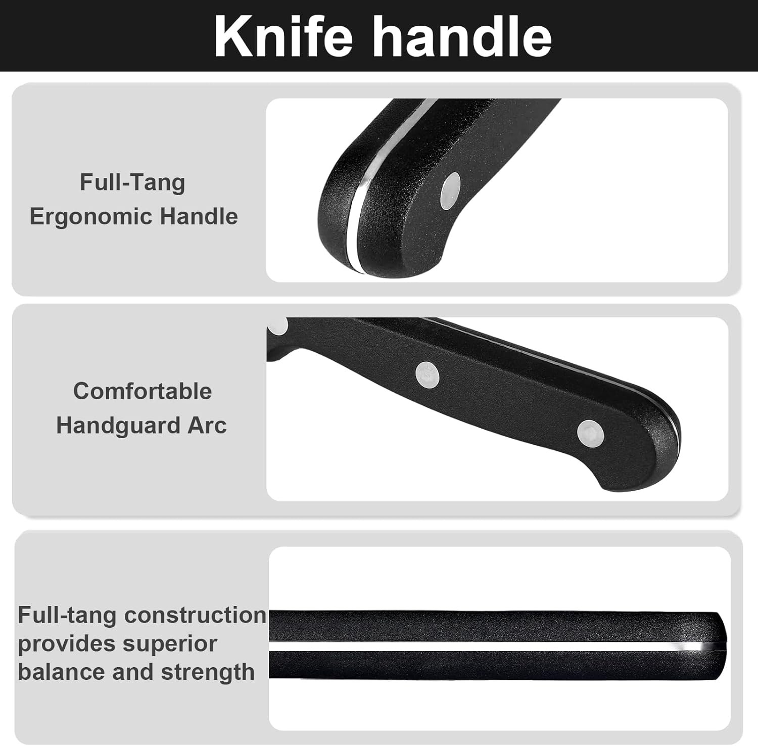3PC Kitchen Knife Set Chef Utility Paring Knives High Carbon Stainless Steel