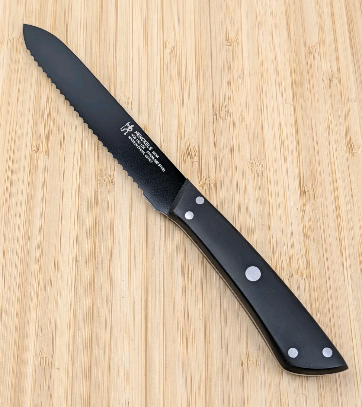 Henckels NOIR 5-in UTILITYKnife BLACK Stainless Blade & ABS Handle, NOI-130-1TK