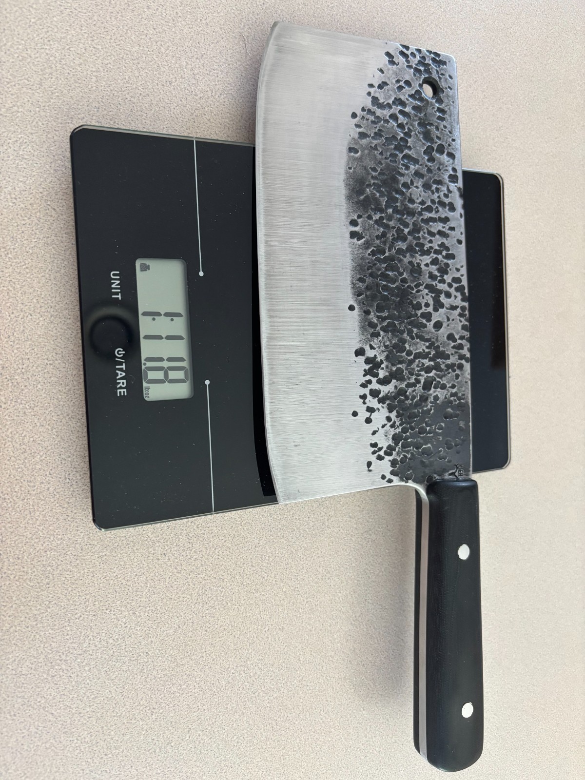 Hardesty Forge Custom Meat Cleaver 8670 Carbon Steel 3/16 Spine Thickness