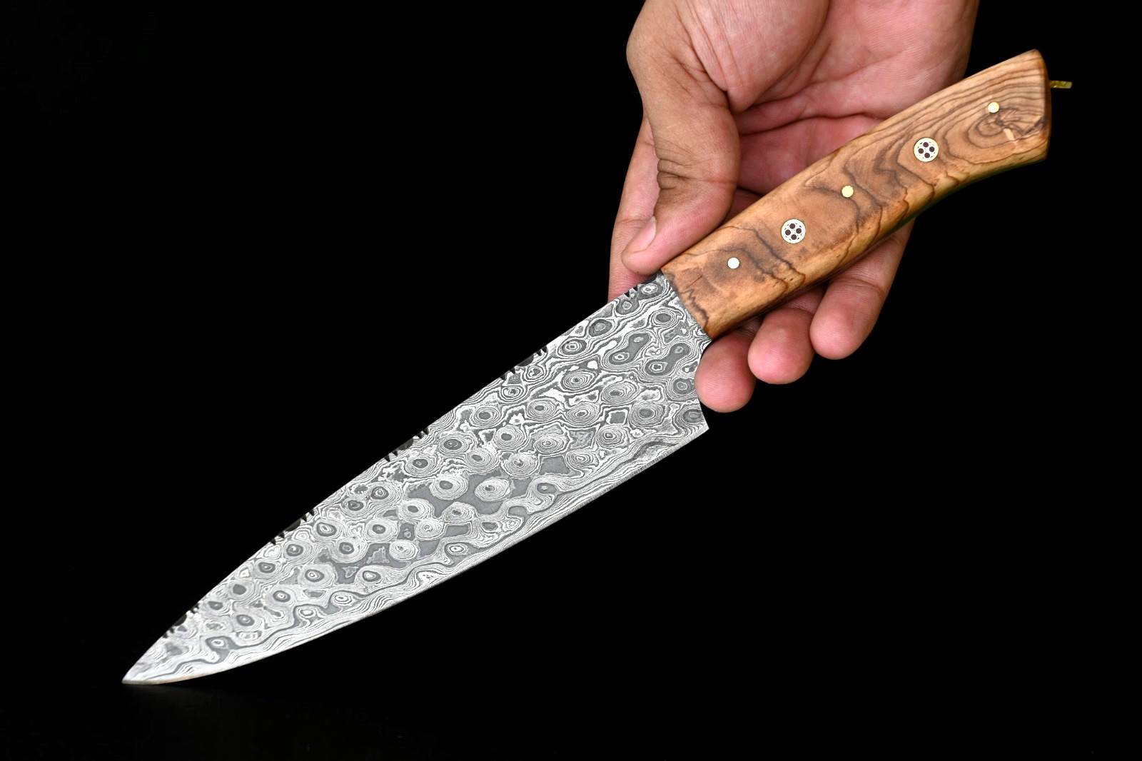 Custom Made Damascus Chef Knife Kitchen / Hand forged Damascus Steel Blade 2855