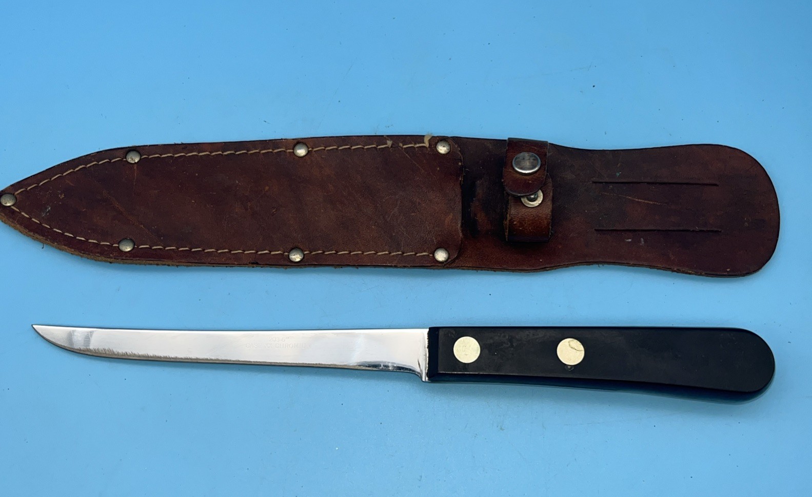 Case XX Chromium Boning Knife 203 6″ w/ Leather Sheath *READ