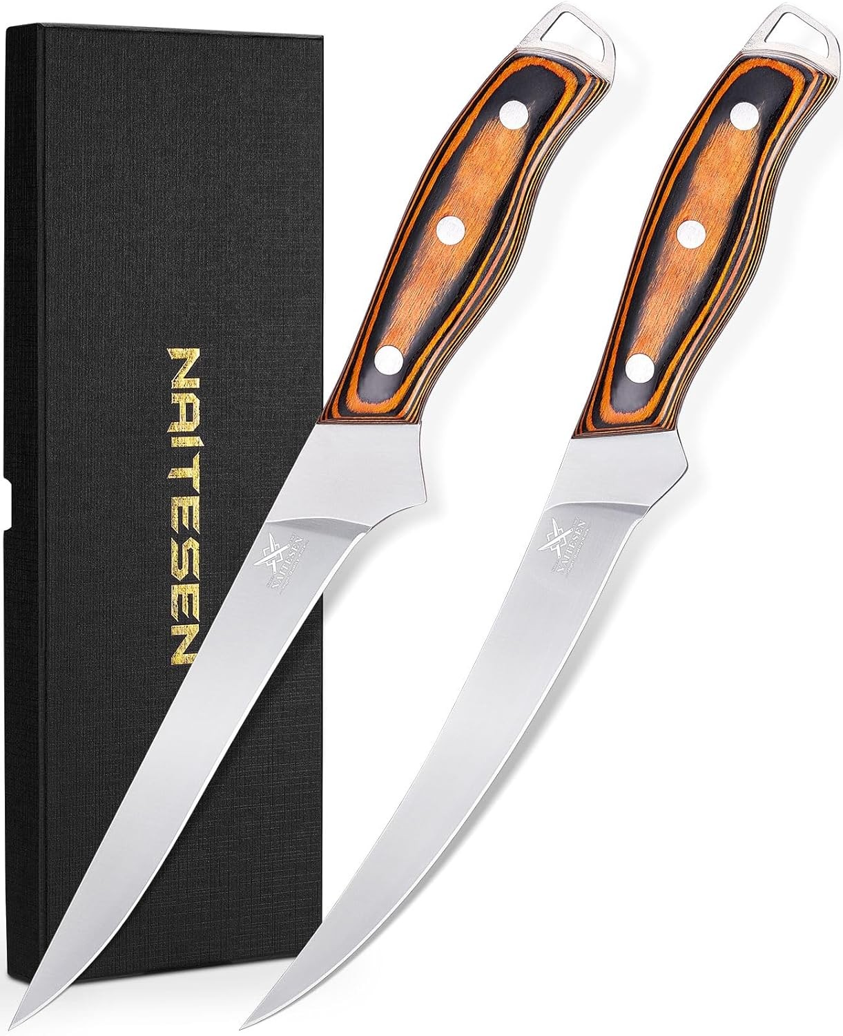 Professional Boning Knife & Fillet Knife Set, Super Sharp Kitchen Knife Set