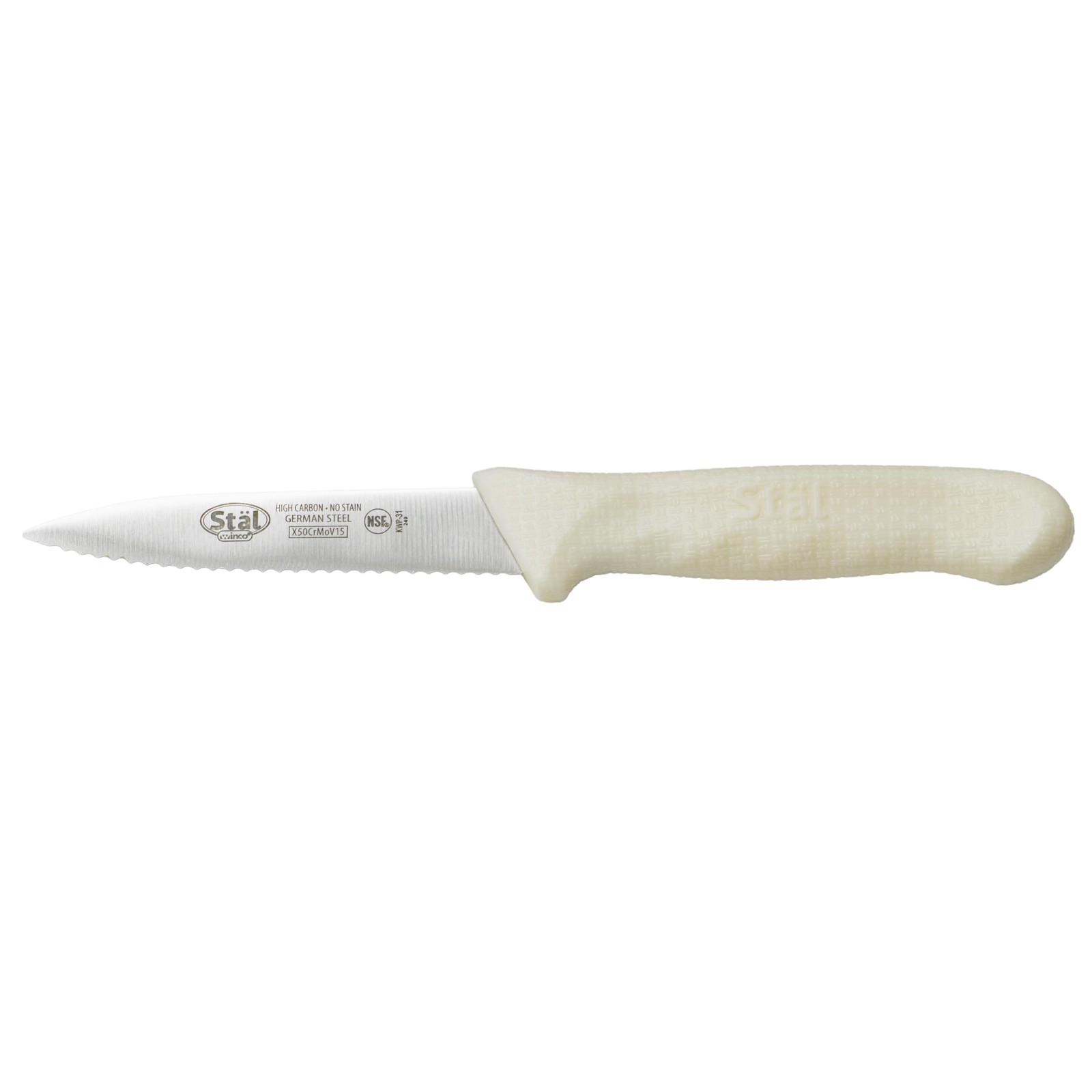 2 PCS 3.5 Inch CommercialGrade Serrated Paring Knife White Kitchen Tool