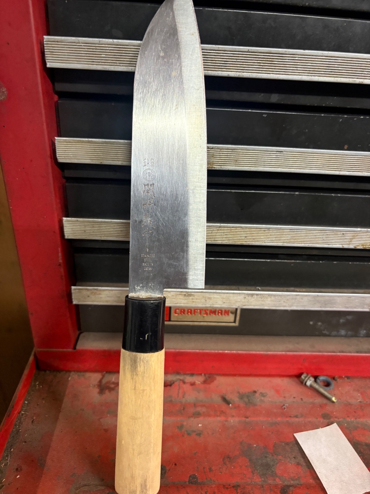 Seki Magoroku Saku Older Wooden Handle Kitchen Knife