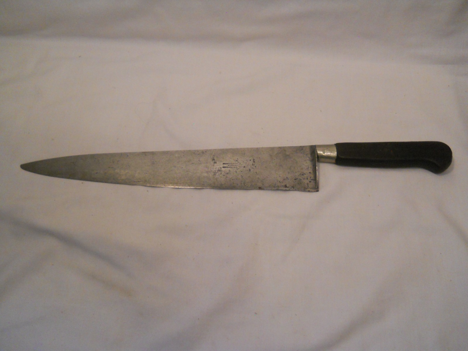 Vtg French 11” blade Chef’s Knife From 1878 La Trompette by M.Pouzet France 16″