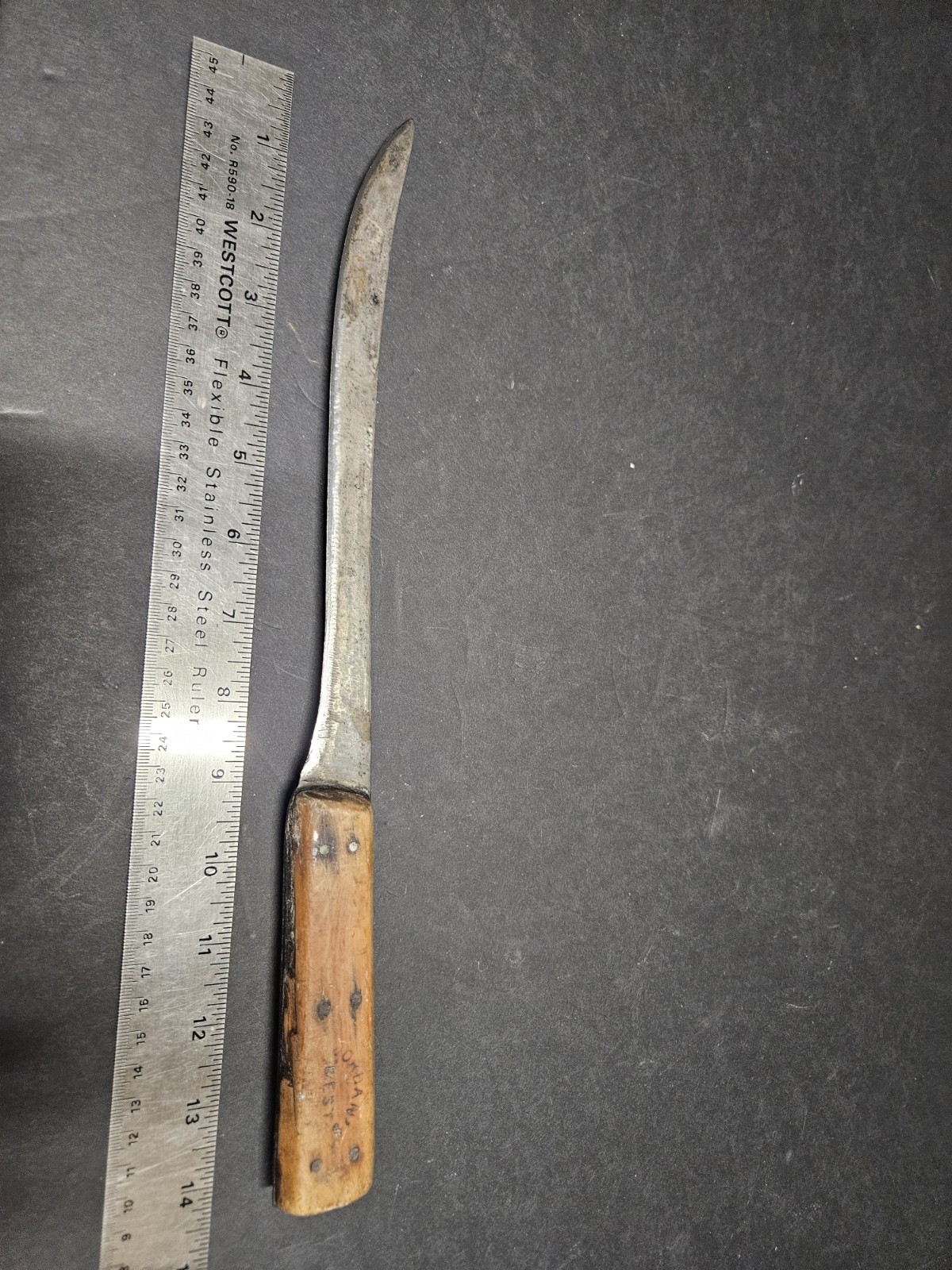 Vintage Jordan’s Best Boning Knife Stainless Steel Blade Wood Handle 9″ Blade