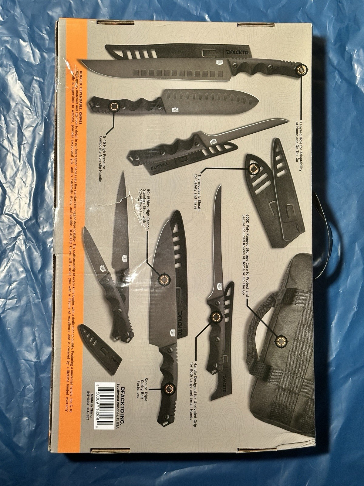 16-PC Basecamp Tactical Chef Knife Set – Off Grid Camping & Cooking Knives