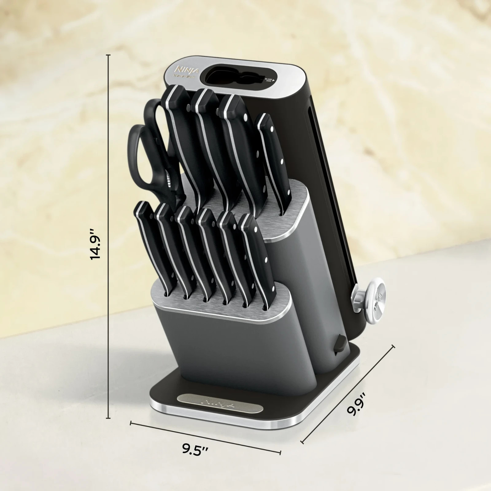 Ninja NeverDull Razor-Sharp 13-Piece Knife System with Removable Sharpener