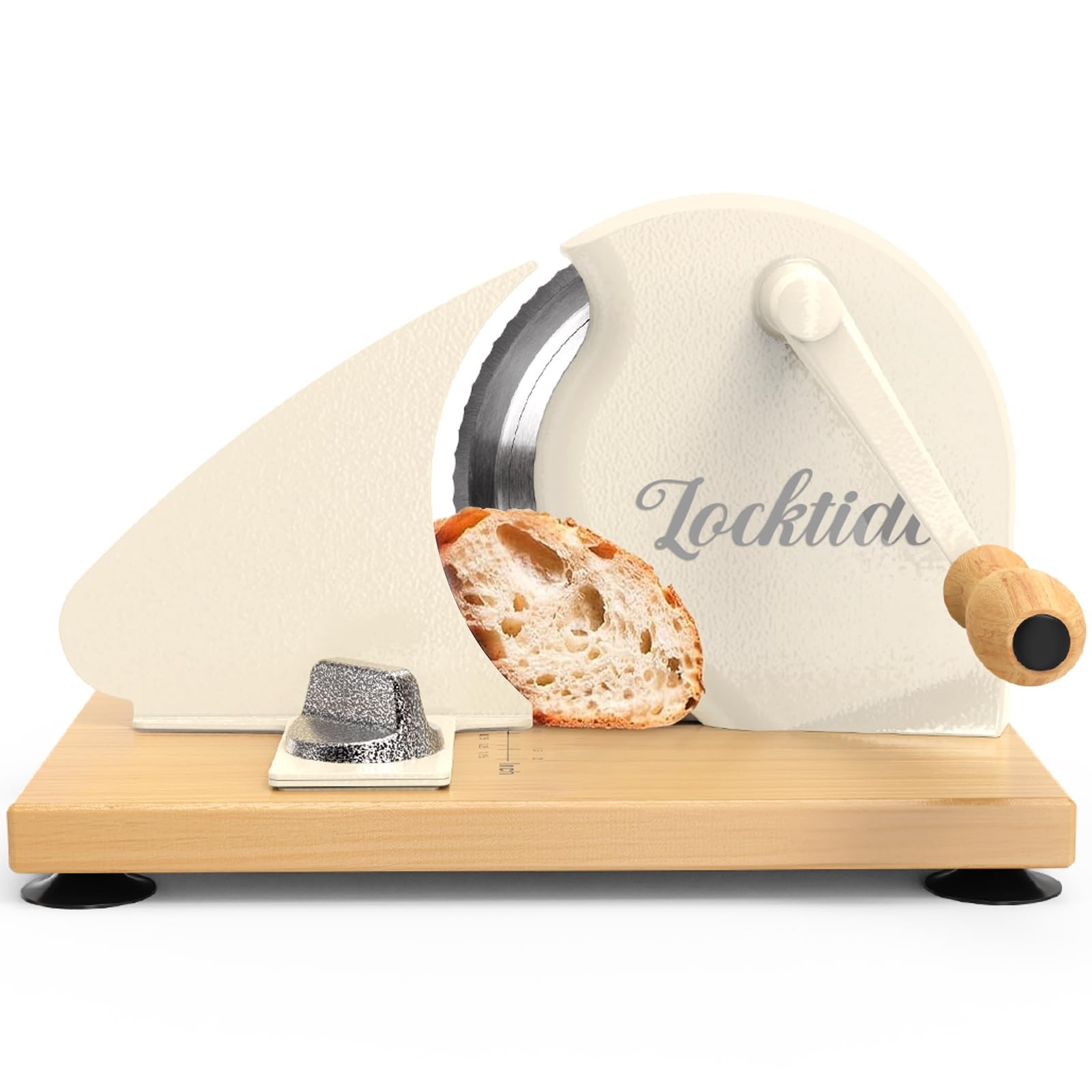 Manual Bread Slicer for Homemade Sourdough Bread, Hand Crank Bread Slicer Wit…