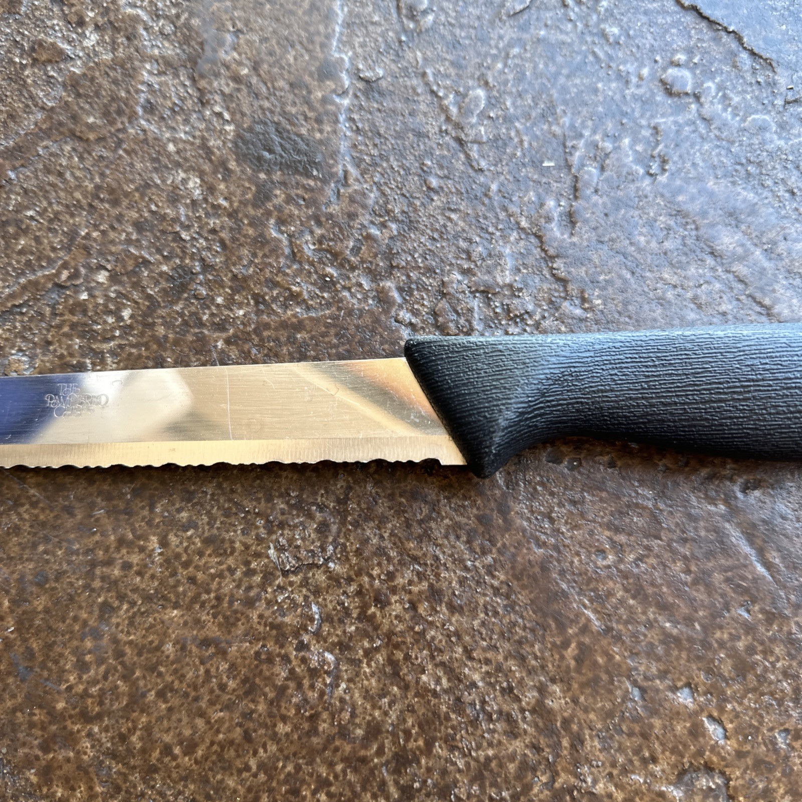 PAMPERED CHEF 9 inch Blade – Serrated BREAD KNIFE – Stainless #1285