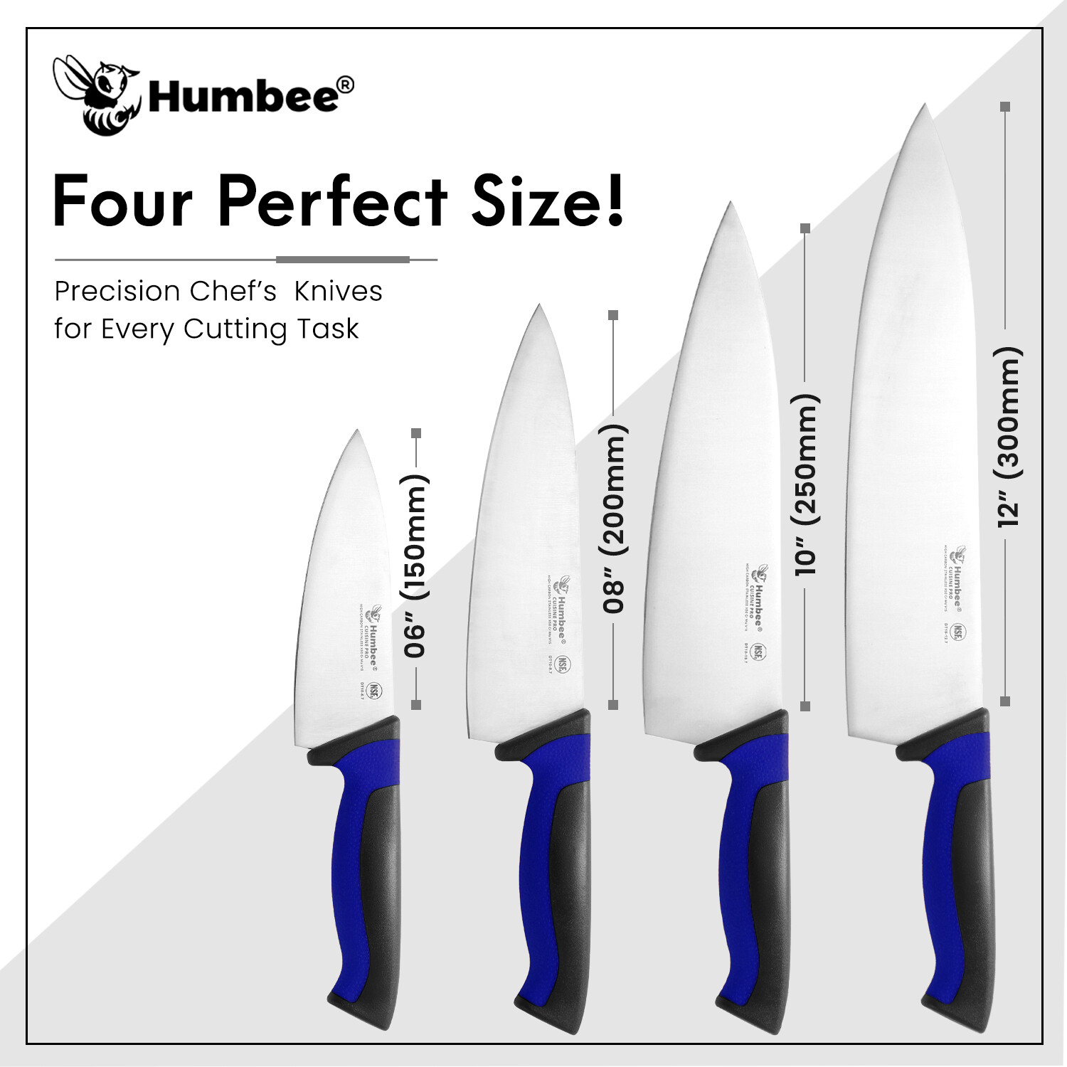 Humbee Professional Chef Knife, Razor-Sharp Blade Kitchen Knife, NSF certified