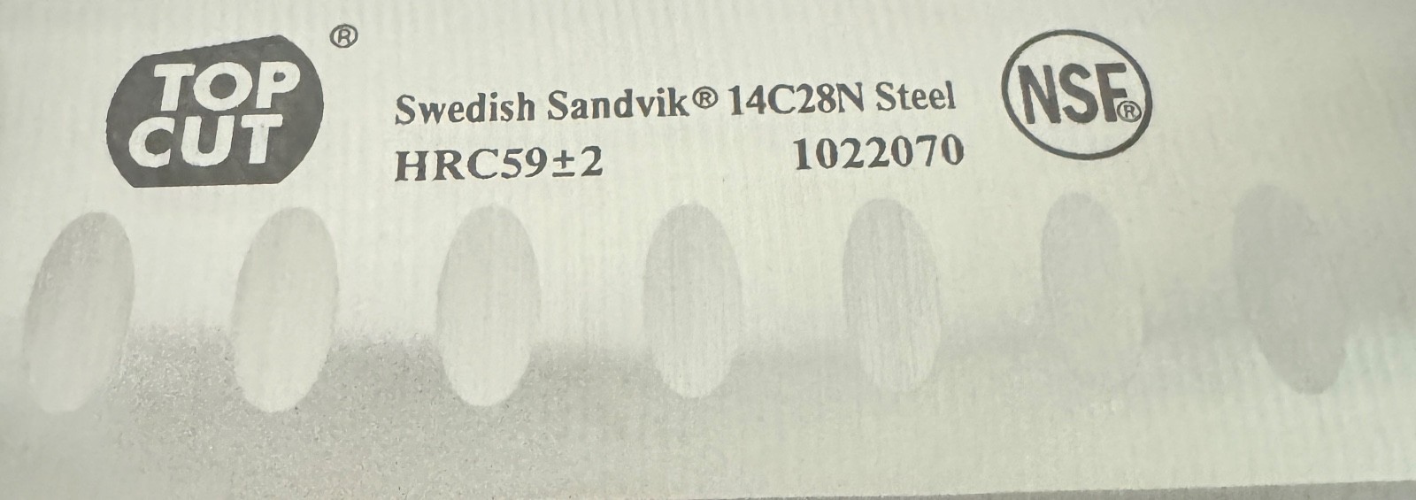 Top Cut Commercial Kitchen Knife Set 4 Pc NEW Sandvik Swedish Steel NSF Santoku