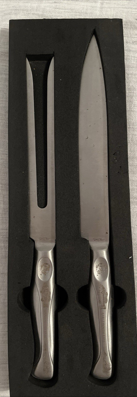 Stone River Ltd Carving Set Bass Fishing Knife Fork Stainless Steel 2 PC NAFC⁠