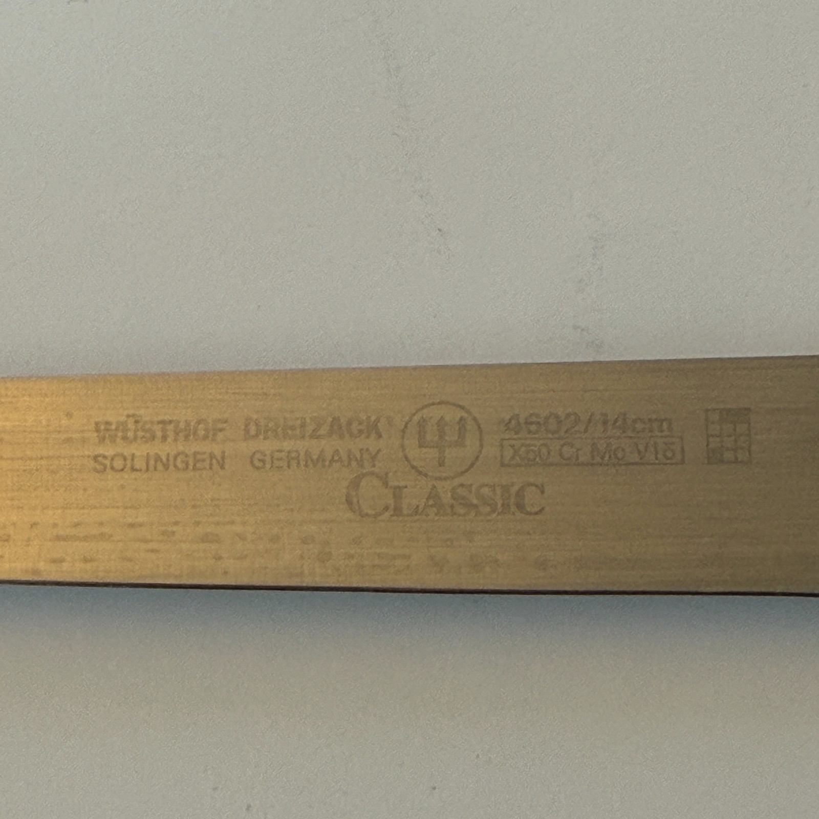 VINTAGE WUSTHOF INOX SOLINGEN GERMANY BLACK CLASSIC BONING KNIFE 5″ 4602/14CM