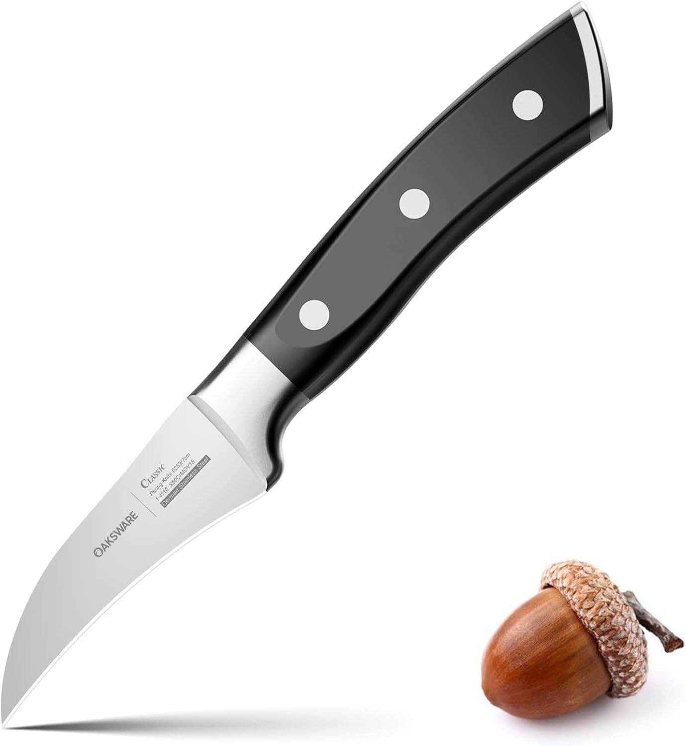 Bird Beak Paring Knife, 2.75 Inch Peeling Knives German Stainless Steel Small C