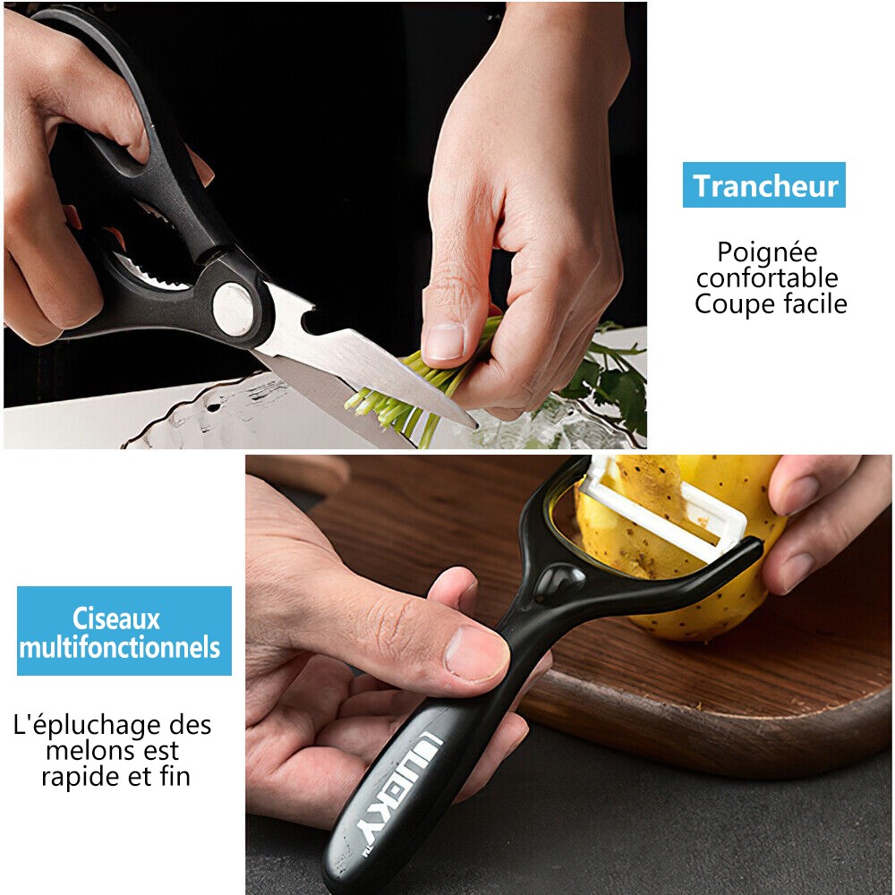 6 PCS Kitchen Knife Set Japanese Damascus Chef Knives Cleaver Set With Gift Box