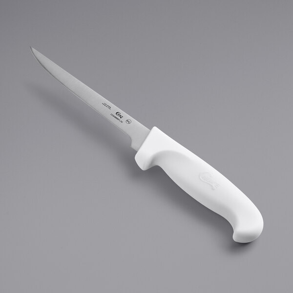 Choice 6″ Narrow Boning Knife with White Handle (select style below)