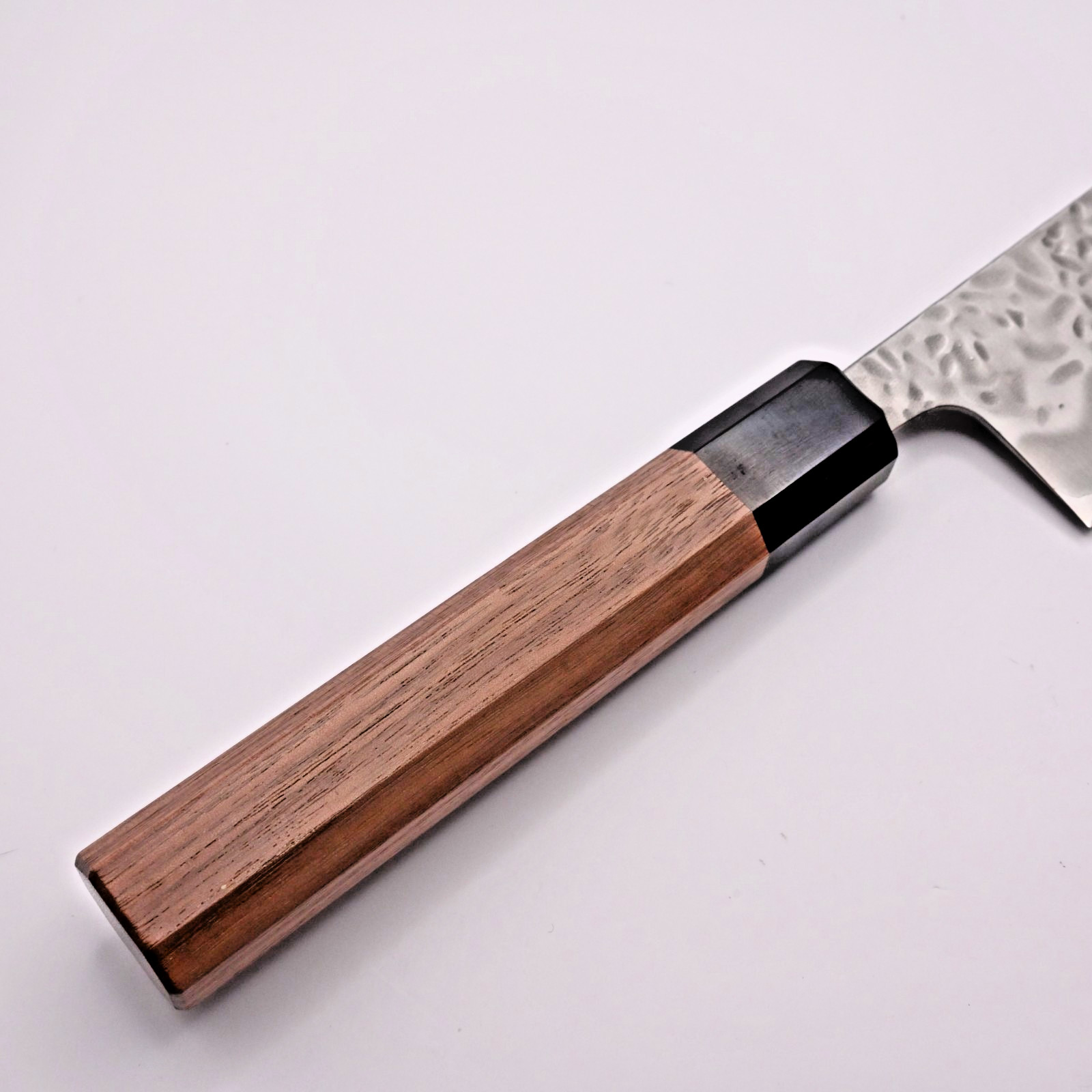 Japanese Gyuto 210mm Shirogami #1 Tsuchime Hand-Forged Walnut Wa Tosa Japan