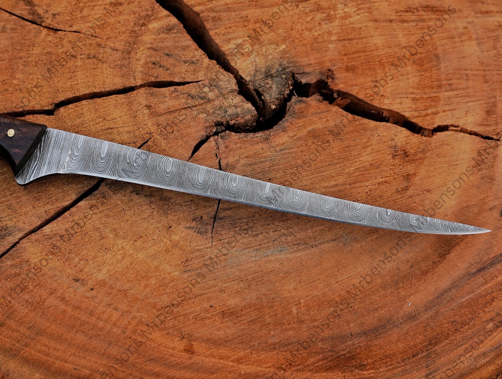 Pack of 3 Damascus Fish Fillet Knife Damascus Steel Hand Forged Thin Flexible.