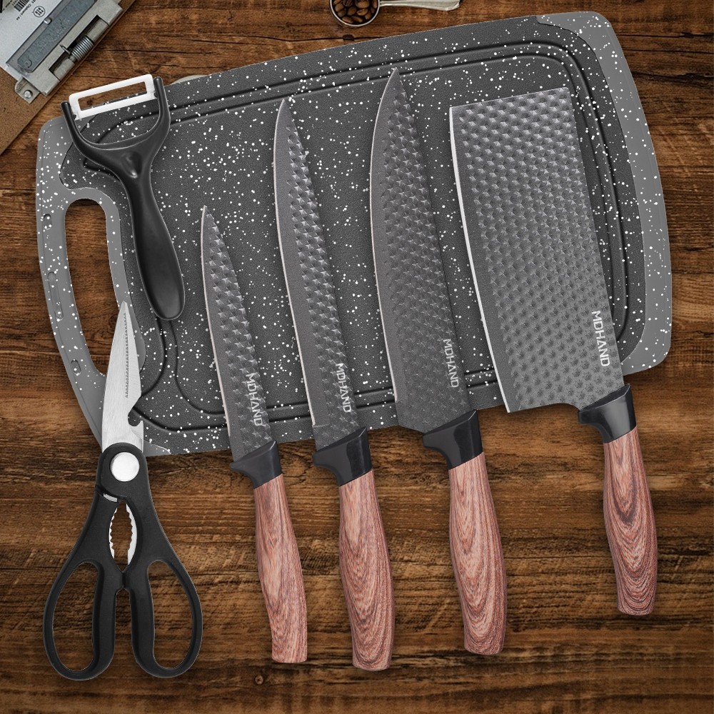 7PCS Kitchen Knife Set Japanese Damascus Chef Knives Cleaver Set With Gift Box