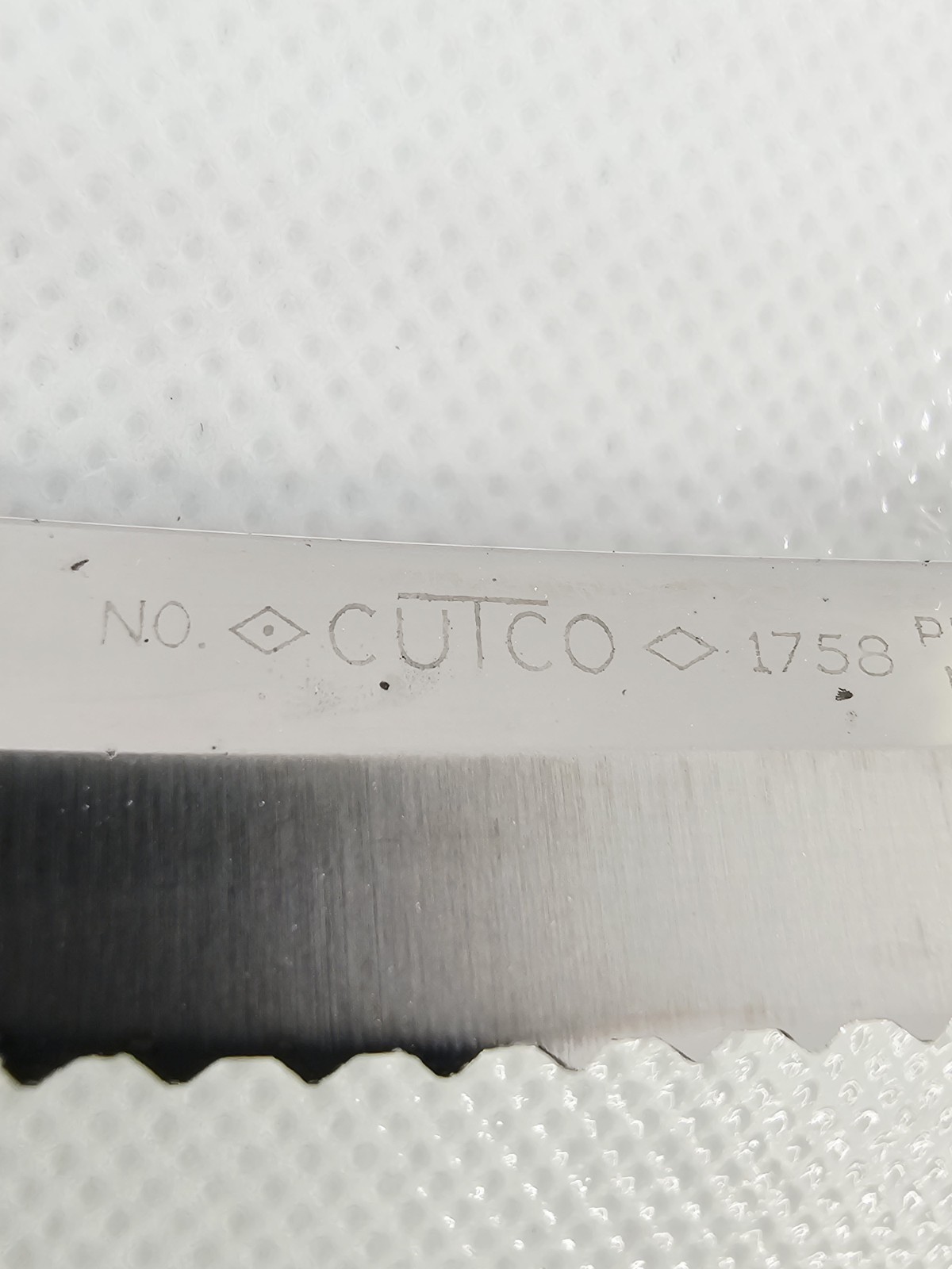 Cutco 1758 / 1759 USA Made Brown Swirl Steak Table Knife 3.5″ Chrome MCM Accent