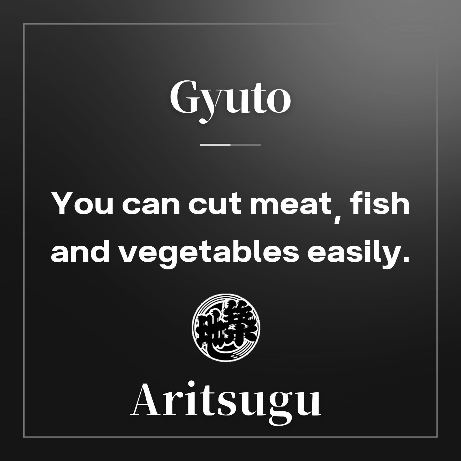 Japanese Chef Knife Aritsugu Gyuto 180 mm 7″ Stainless Steel Personalized Name