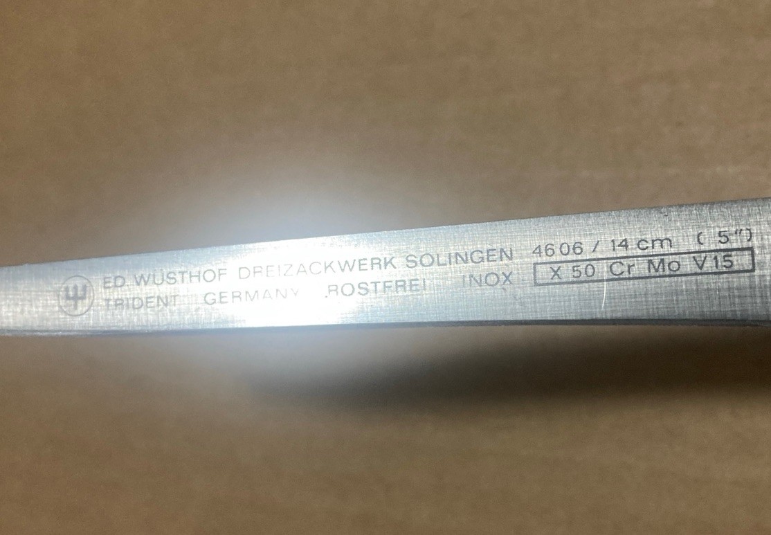 Wusthof 5” Boning Knife 4606 14cm Solingen Germany INOX Trident Neiman Marcus